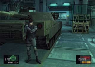 Takový typický záběr ze hry, Snake pózuje u tanku M1 Abrams.